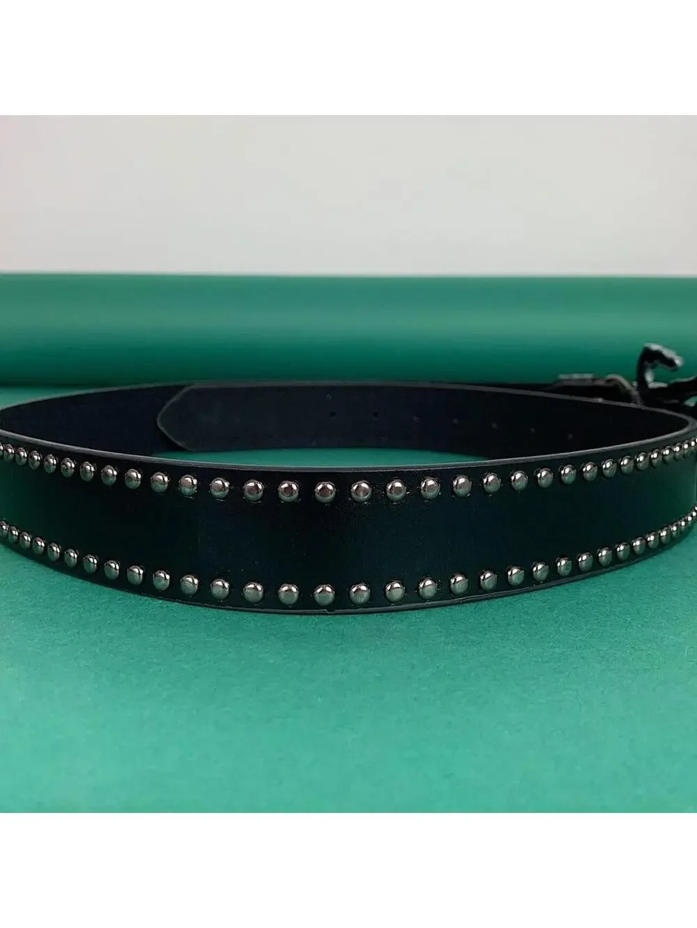 Cyber Vintage y2k style Skeleton Hand emo punk studded grunge punk Belt. 38.5 in